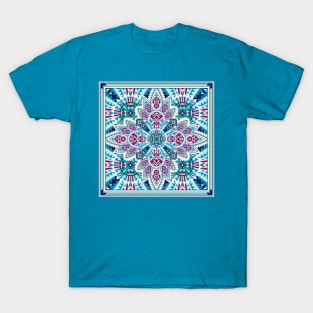 Modern Blue Quilt T-Shirt